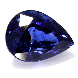 1.02 ct Pear Shape Blue Sapphire : Rich Royal Blue