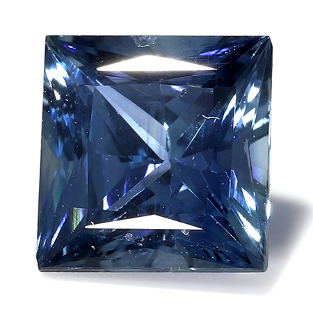 0.65 ct Royal Navy Blue Princess Cut Natural Blue Sapphire