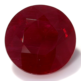 3.30 ct Round Ruby : Deep Rich Red