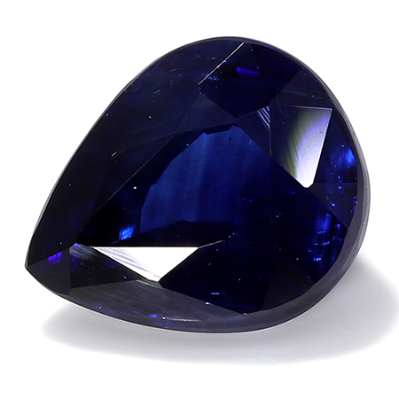 0.82 ct Pear Shape Blue Sapphire : Deep Darkish Blue