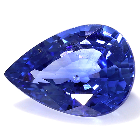 0.87 ct Pear Shape Blue Sapphire : Rich Blue