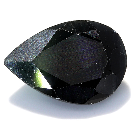 3.71 ct Pear Shape Sapphire : Black