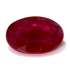 0.77 ct Oval Ruby : Rich Pigeon Blood Red