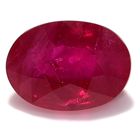 1.23 ct Oval Ruby : Fiery Red