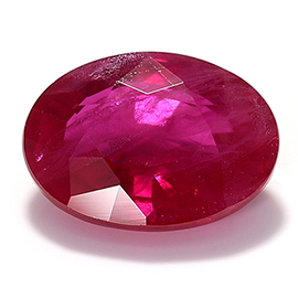 1.09 ct Oval Ruby : Fiery Red