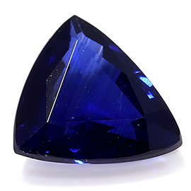 0.82 ct Trillion Blue Sapphire : Rich Blue
