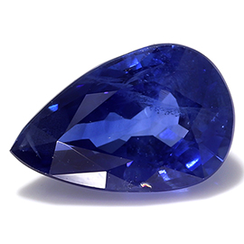 0.73 ct Pear Shape Blue Sapphire : Navy Blue