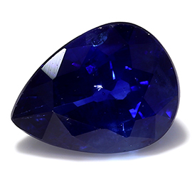 0.82 ct Pear Shape Blue Sapphire : Rich Blue