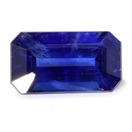 0.98 ct Emerald Cut Blue Sapphire : Rich Blue