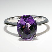 14K White Gold 2.67ct Amethyst Ring