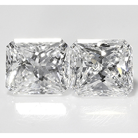 0.60 cttw Pair of Radiant Natural Diamonds : E / VS1