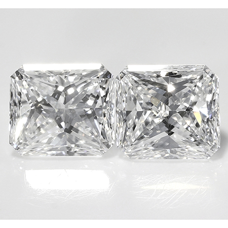 0.60 cttw Pair of Radiant Natural Diamonds : E / VS1