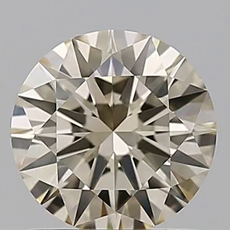 1.02 ct Round Natural Diamond :O, Very Light Brown / VVS1