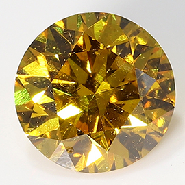 0.36 ct Round Diamond : Fancy Deep Orange Yellow / SI2