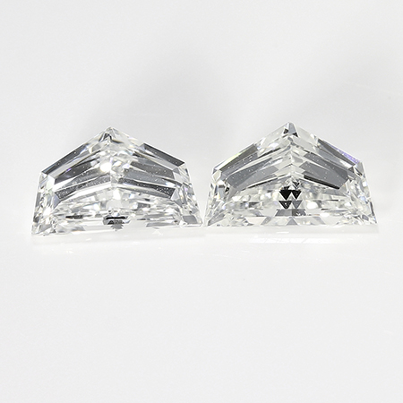 0.42 cttw Pair of Cadillac Cut Diamonds : H / VS2