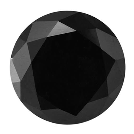 0.11 ct Round Natural Diamond : Enhanced Black Color