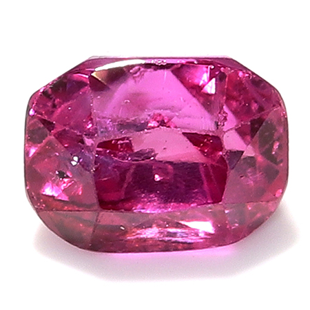 0.66 ct Cushion Cut Pink Sapphire : Rich Darkish Pink