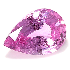 0.64 ct Pear Shape Pink Sapphire : Rich Pink