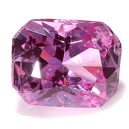 0.92 ct Emerald Cut Pink Sapphire : Intense Pink