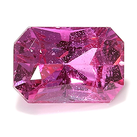 1.16 ct Emerald Cut Pink Sapphire : Deep Rich Pink