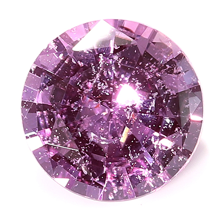 0.91 ct Round Pink Sapphire : Rich Pink