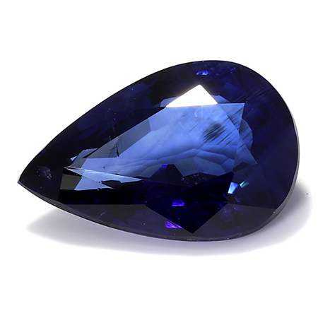 1.14 ct Pear Shape Blue Sapphire : Rich Blue