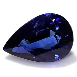 0.95 ct Pear Shape Blue Sapphire : Rich Blue