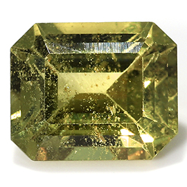 1.13 ct Emerald Cut Green Sapphire : Fine Olive Green