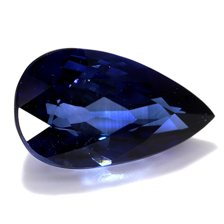 1.40 ct Pear Shape Blue Sapphire : Rich Royal Blue