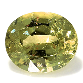 0.94 ct Oval Sapphire : Yellowish Green