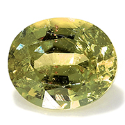 0.94 ct Yellowish Green Oval Sapphire