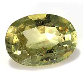 0.83 ct Oval Sapphire : Yellowish Green