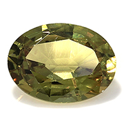 0.64 ct Yellowish Green Oval Natural Sapphire