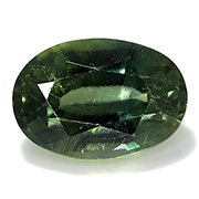 0.74 ct Olive Green Oval Natural Sapphire