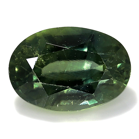 0.74 ct Oval Sapphire : Olive Green