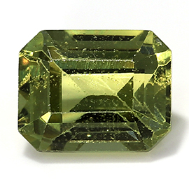 0.65 ct Emerald Cut Sapphire : Yellowish Green