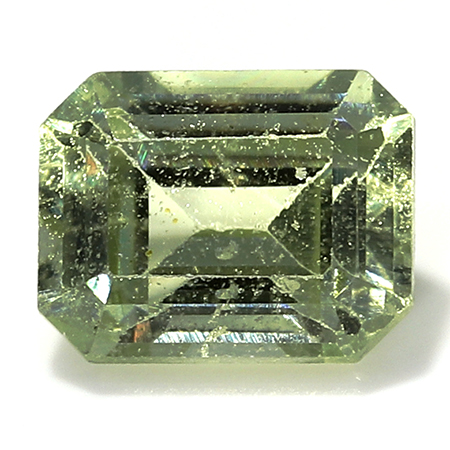 0.61 ct Emerald Cut Green Sapphire : Yellowish Green