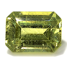 0.94 ct Emerald Cut Green Sapphire : Yellowish Green
