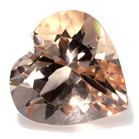 2.31 ct Brownish Peach Heart Shape Natural Morganite