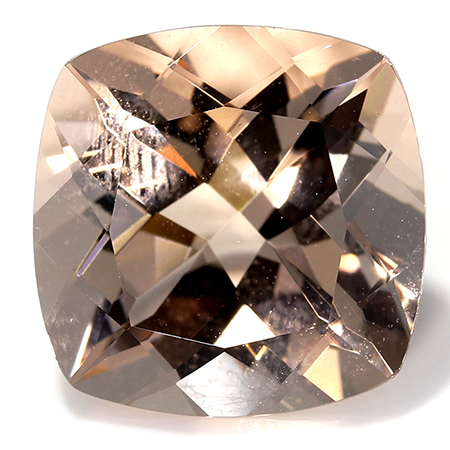 2.83 ct Brownish Peach Cushion Cut Natural Morganite