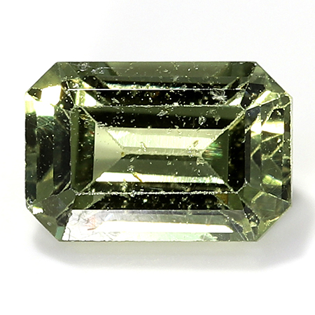 0.92 ct Emerald Cut Sapphire : Olive Green