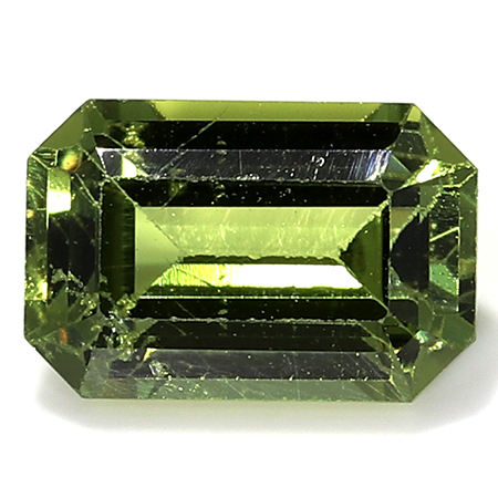 0.73 ct Olive Green Emerald Cut Natural Sapphire