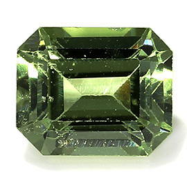 0.60 ct Emerald Cut Sapphire : Fine Green