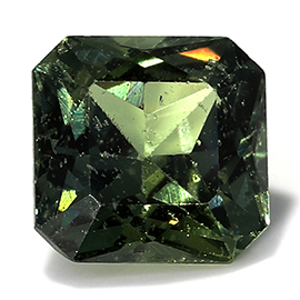 0.67 ct Emerald Cut Sapphire : Rich Green