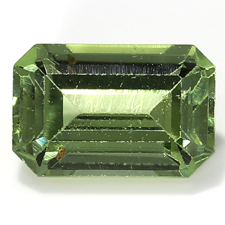 0.76 ct Emerald Cut Sapphire : Olive Green