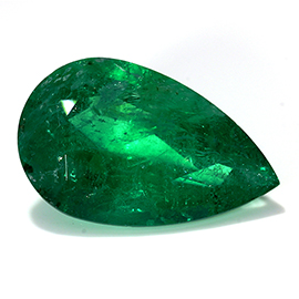2.91 ct Pear Shape Emerald : Rich Green