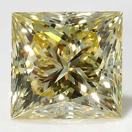 0.61 ct Princess Cut Diamond : Fancy Yellow / VS1