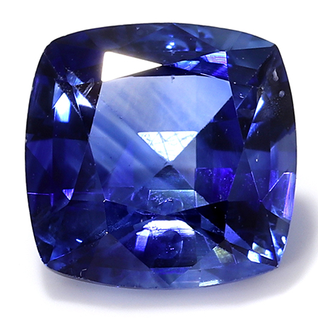 0.86 ct Cushion Cut Blue Sapphire : Rich Blue