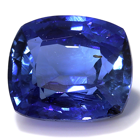 1.14 ct Cushion Cut Blue Sapphire : Rich Blue