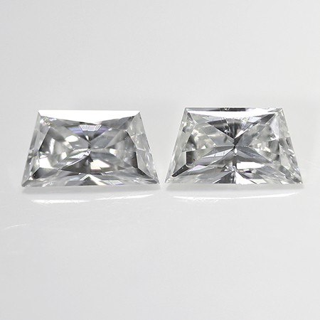 0.58 cttw Pair of Trapezoid Brilliant Cut Natural Diamonds : G / SI2